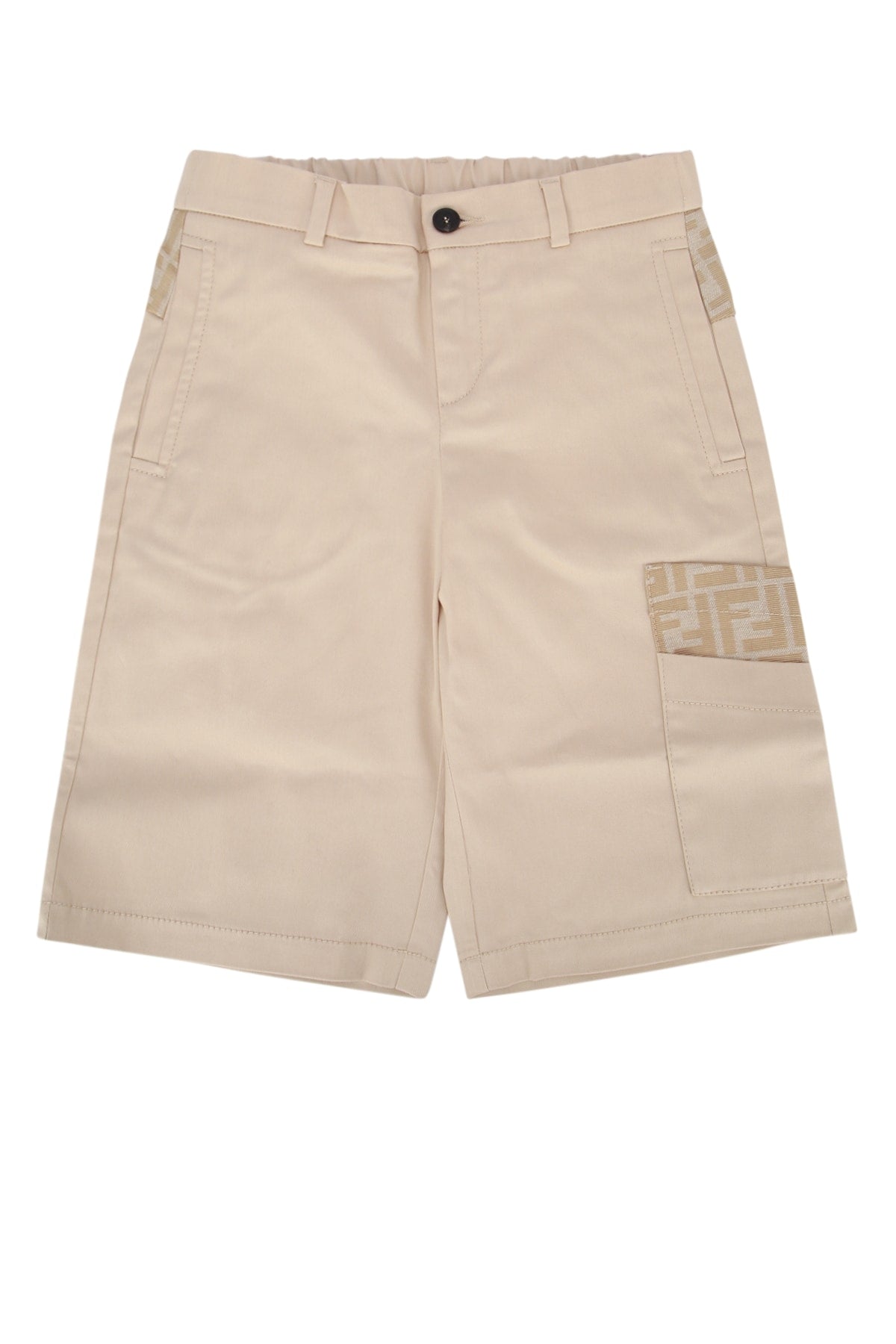 Fendi Kids Eavy Bermuda Shorts — Beige by Fendi Kids
