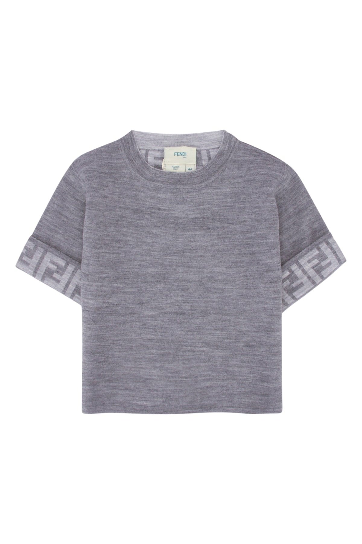 Fendi Kids Logo-Embroidered Sweater — Gray by Fendi Kids