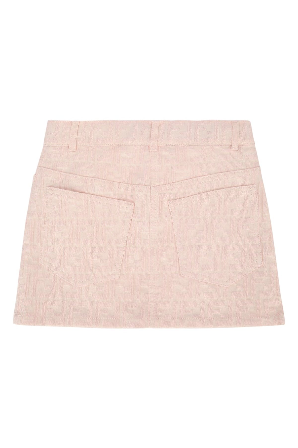 Fendi Kids Cotton Skirt — Pink, view 2