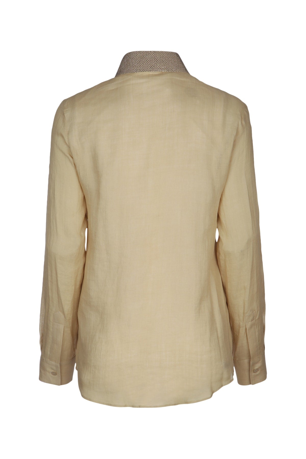 Jacob Cohen Studded Collar Shirt — Beige, view 2