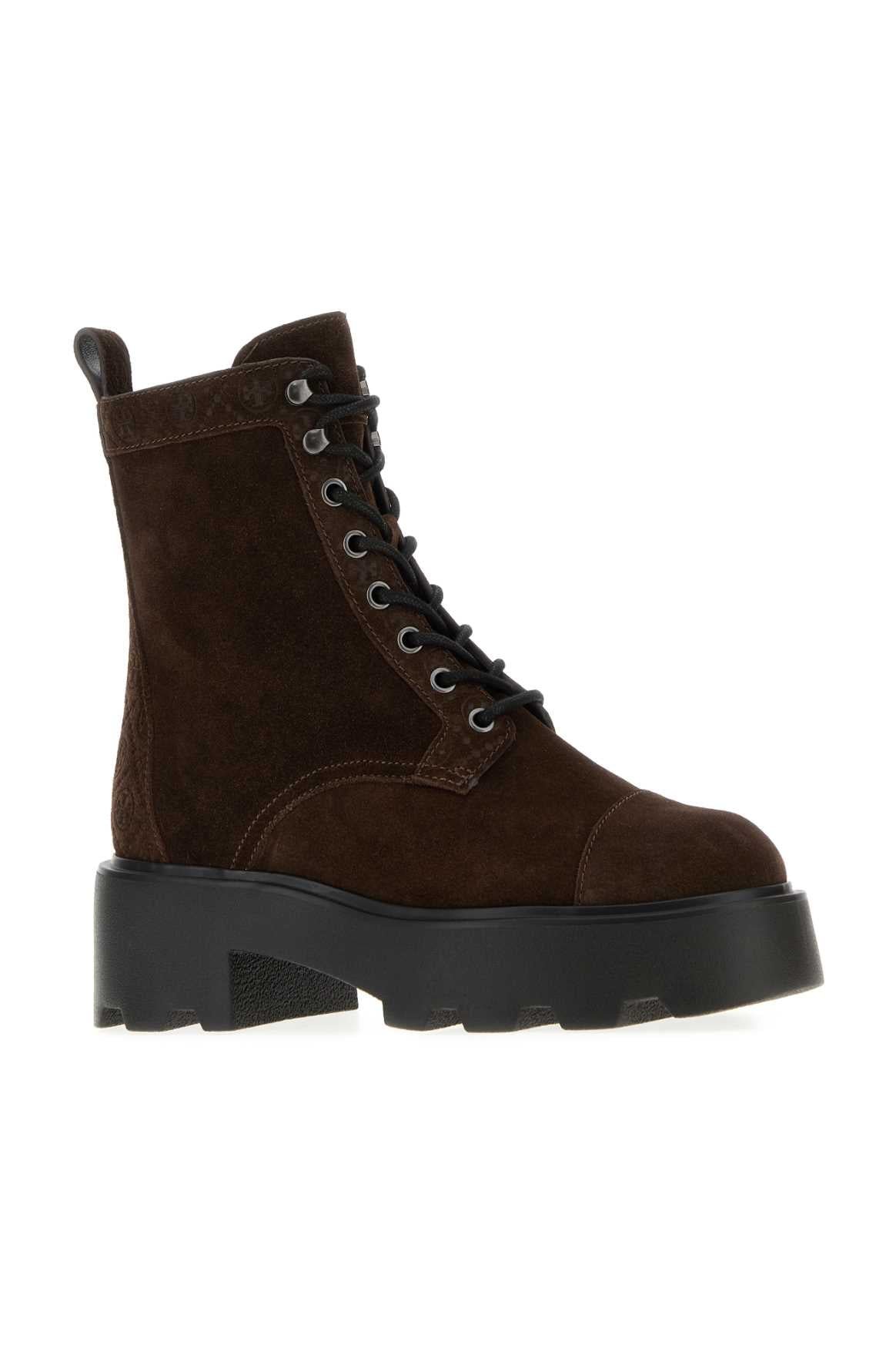 Tory Burch Suede Platform Ankle Boot — Brown, view 2