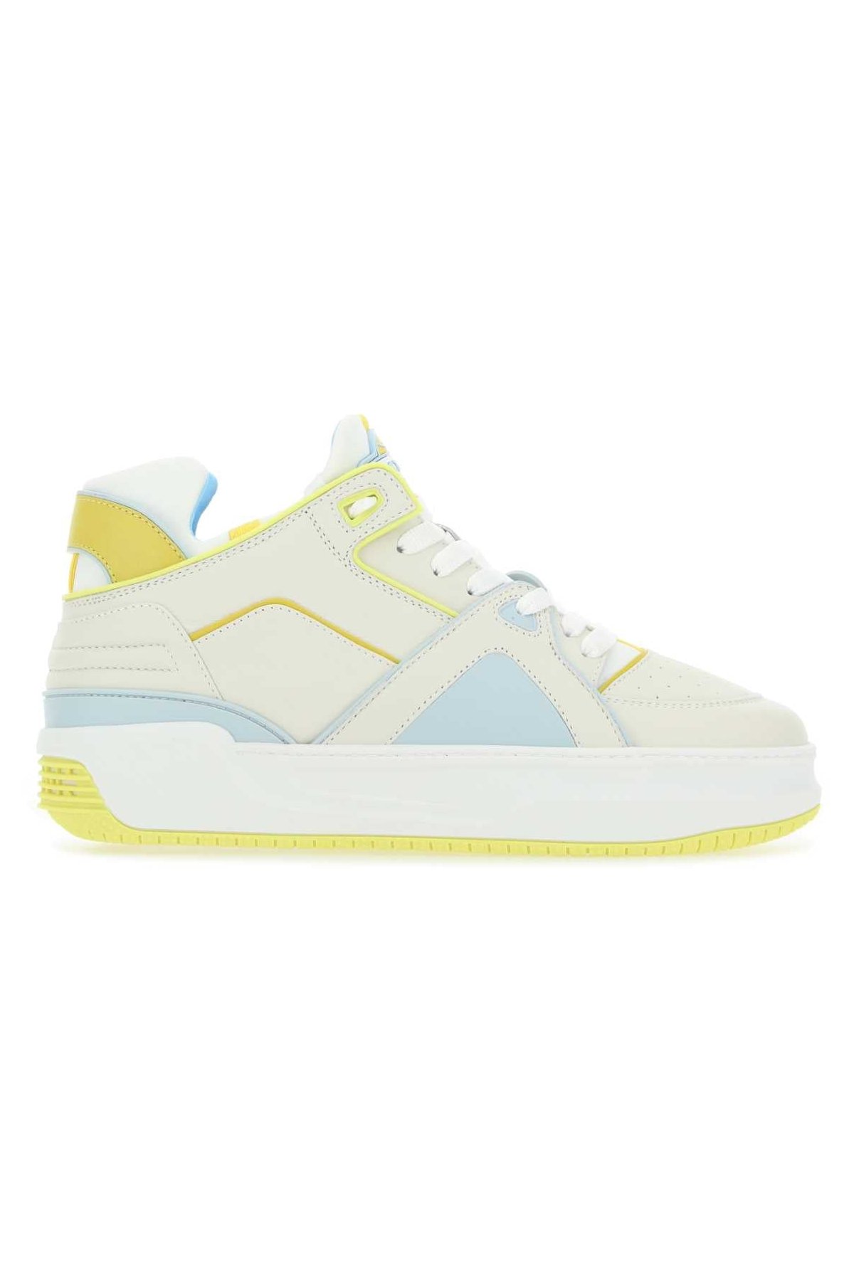 Just Don Leather Colorblock High-Top Sneaker — Multicolor by Just Don