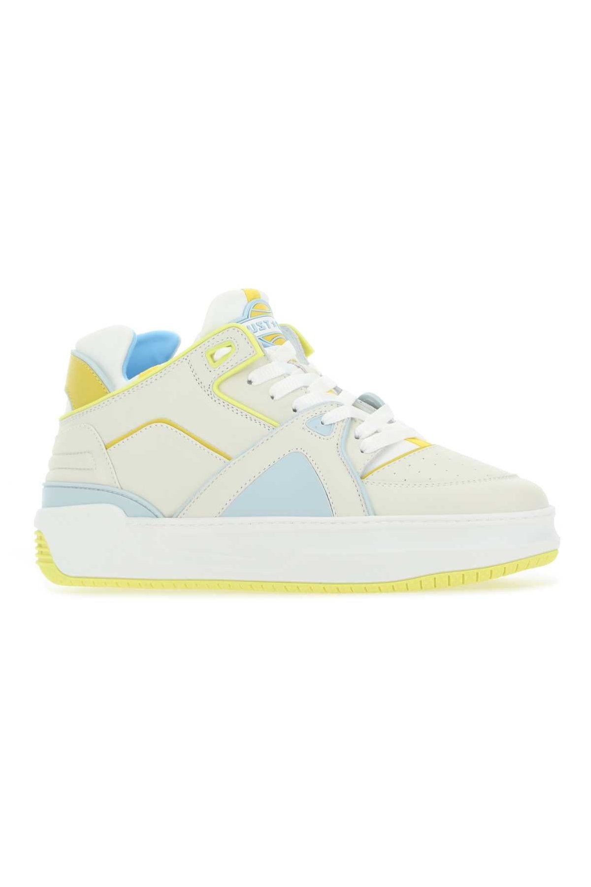 Just Don Leather Colorblock High-Top Sneaker — Multicolor, view 2