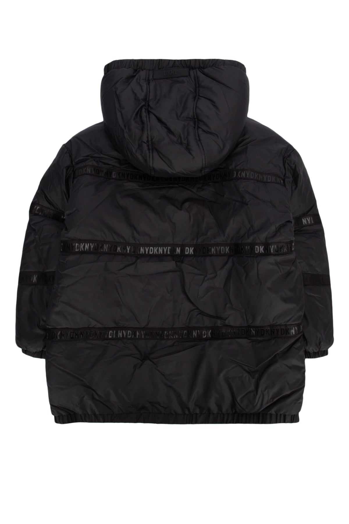 Dkny Junior Hooded Down Jacket — Black, view 2