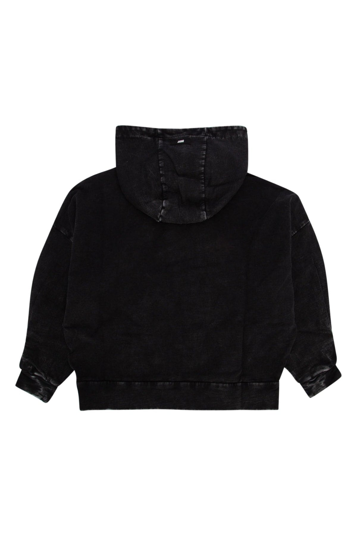 Dkny Junior Denim-Washed Cotton Hoodie — Black, view 2