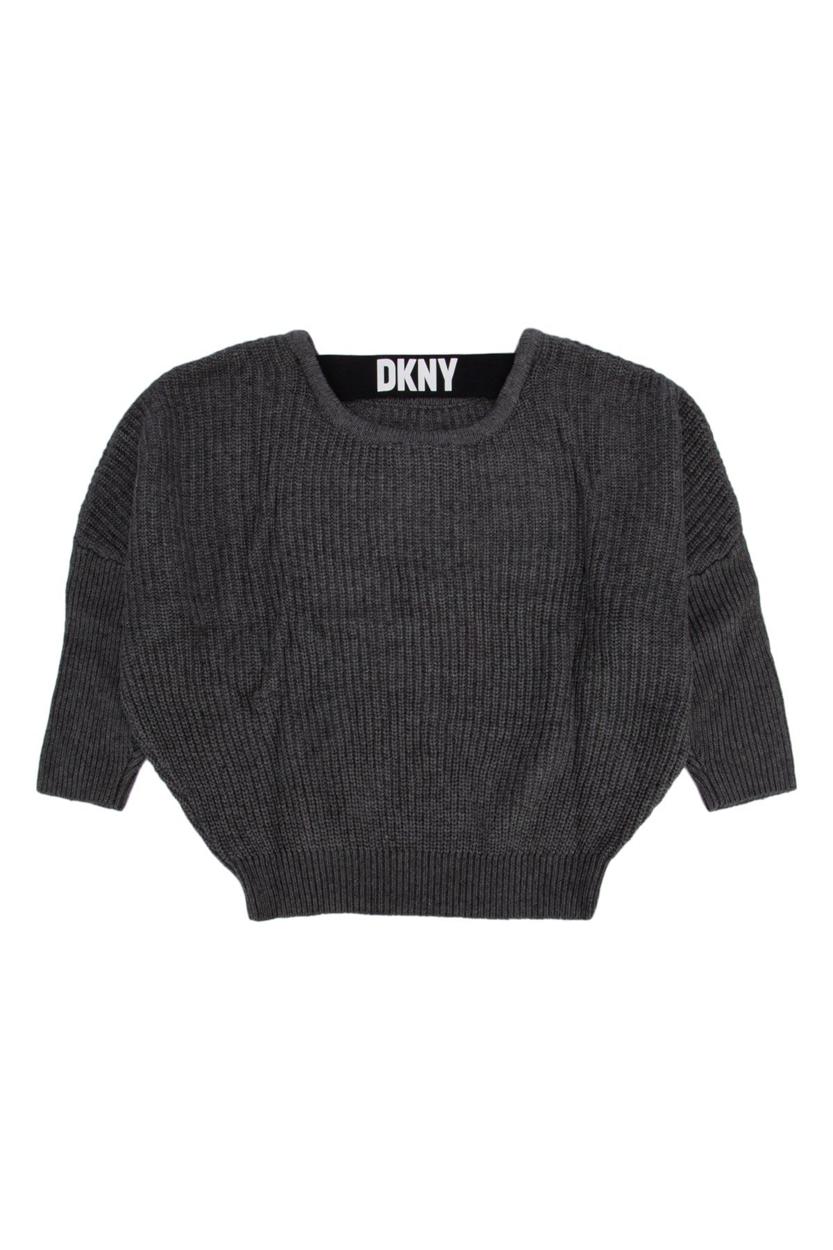 Dkny Junior Ribbed Knit Sweater — Gray, view 2