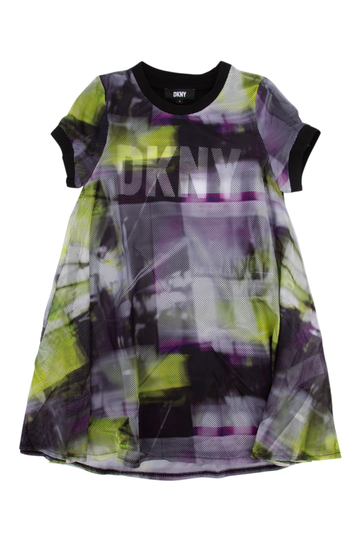 Dkny Junior Multicolor Abstract-Print Mesh Dress — Multicolor by Dkny Junior