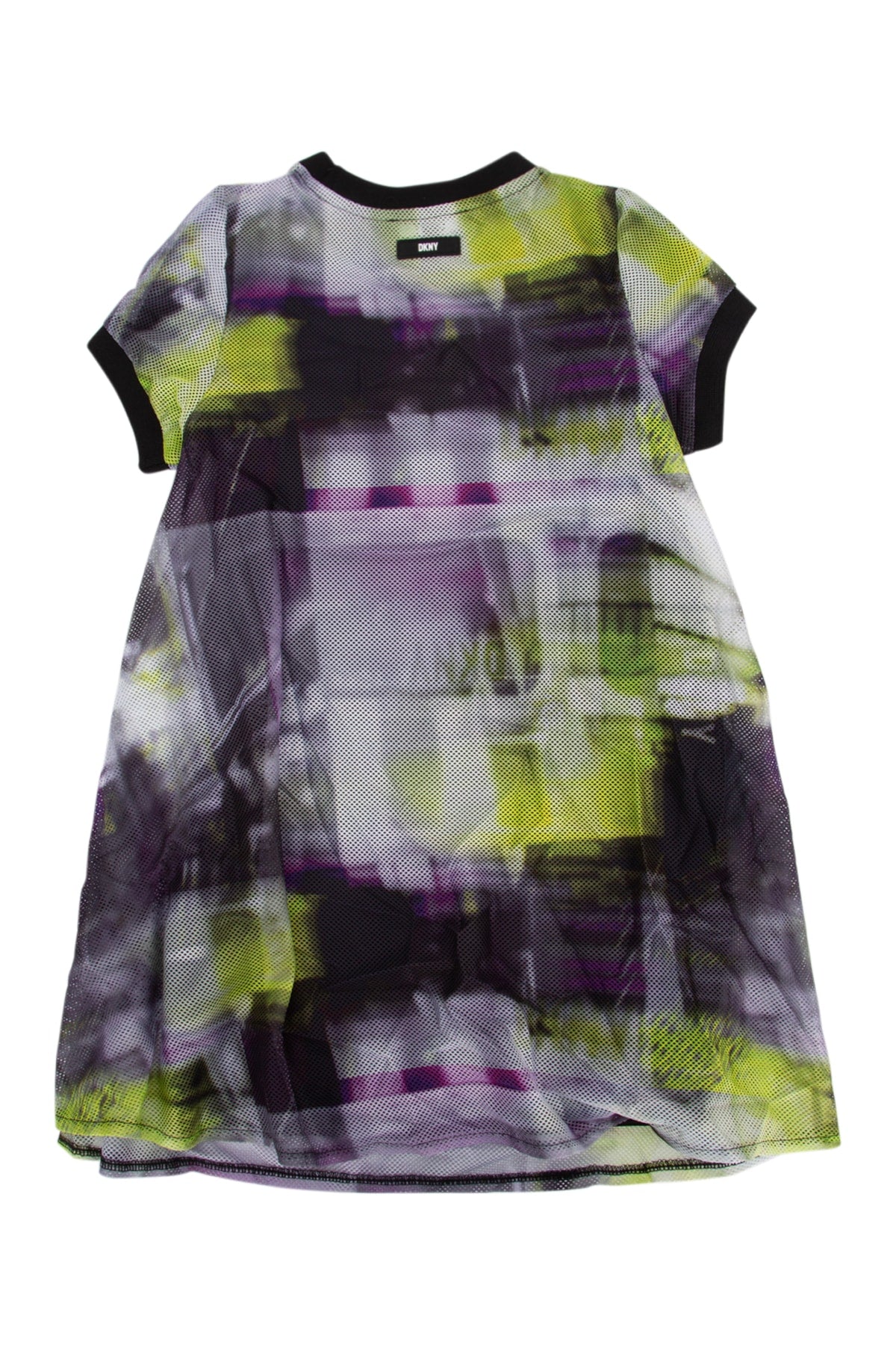Dkny Junior Multicolor Abstract-Print Mesh Dress — Multicolor, view 2
