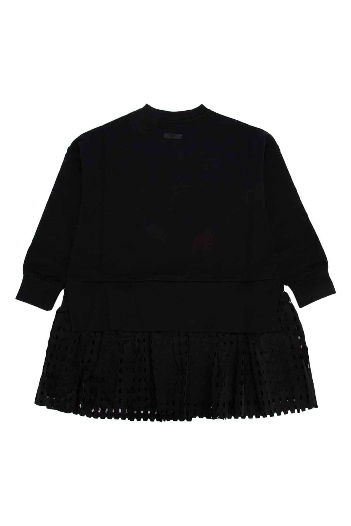 Dkny Junior Perforated Pleated Dress — Black, view 2