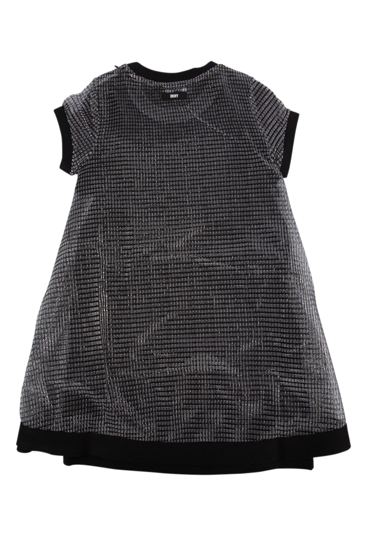 Dkny Junior Textured Logo Print Dress — Gray, view 2