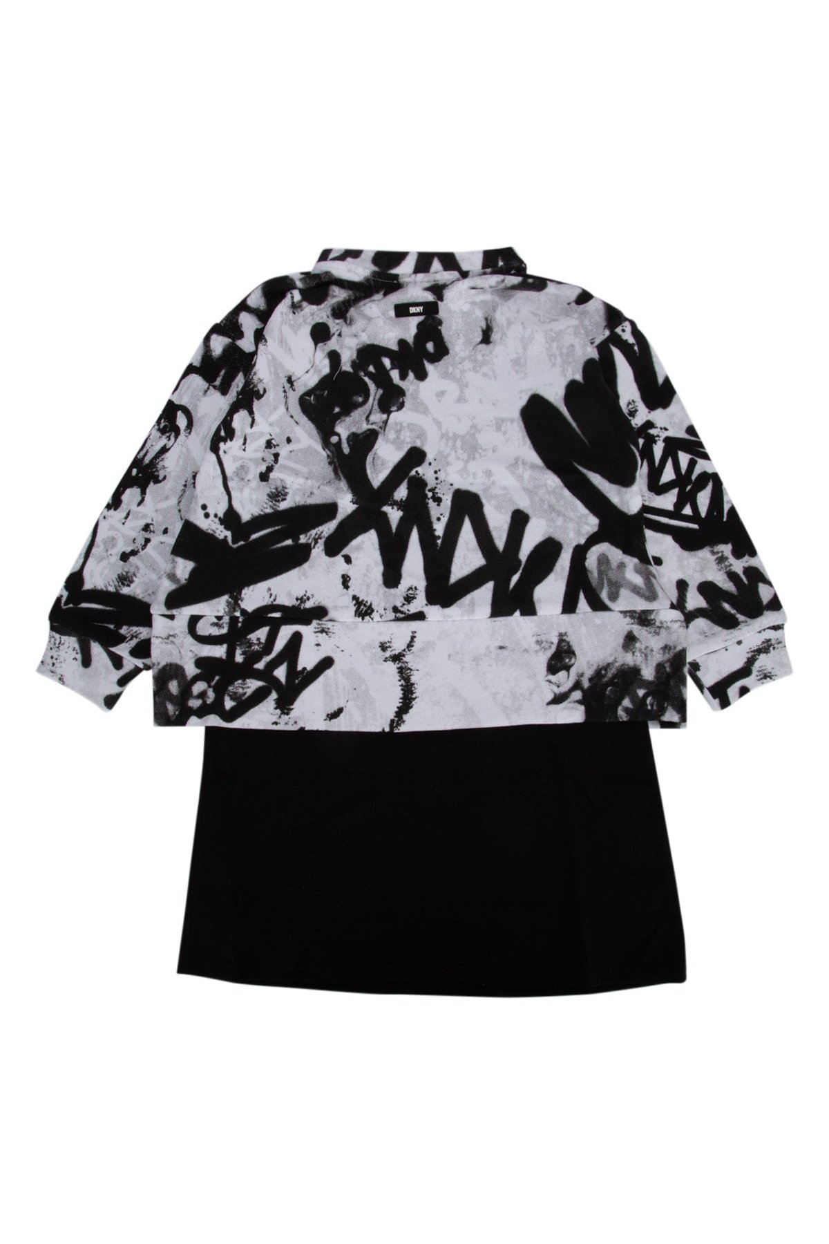 Dkny Junior Graffiti-Print Jersey Dress — Multicolor, view 2