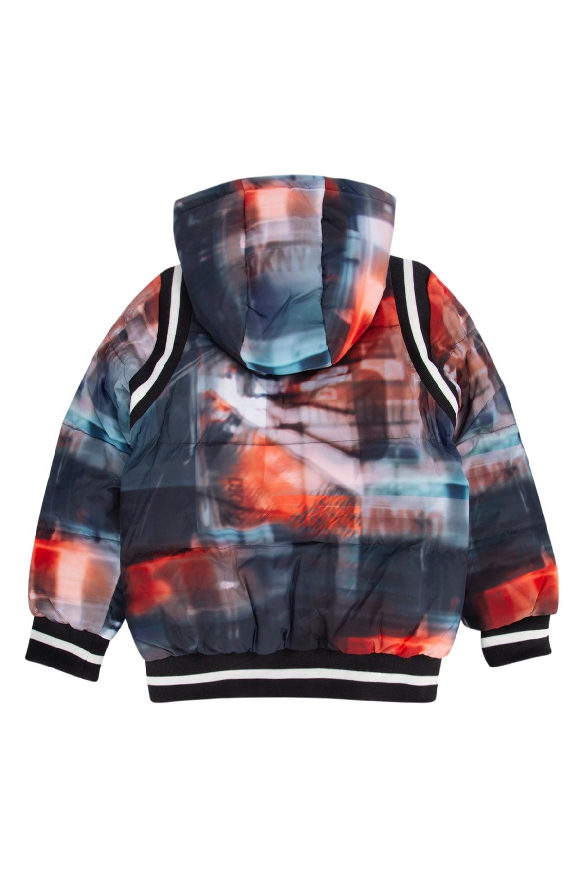 Dkny Junior Multicolor Graphic Print Down Jacket — Multicolor, view 2