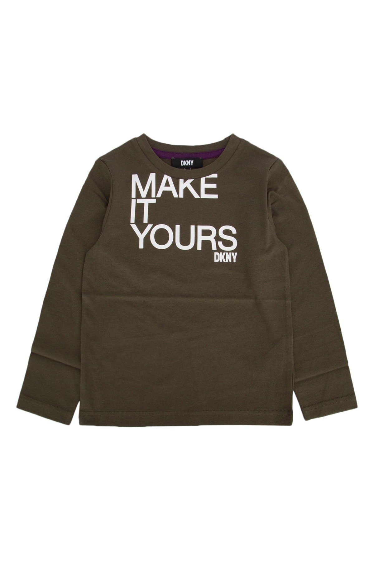 Dkny Junior Logo-Print Cotton Sweatshirt — Brown by Dkny Junior