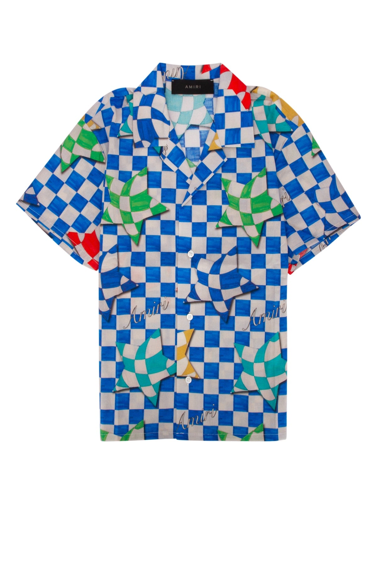 Amiri Kids Checkered Cotton Shirt — Blue by Amiri Kids