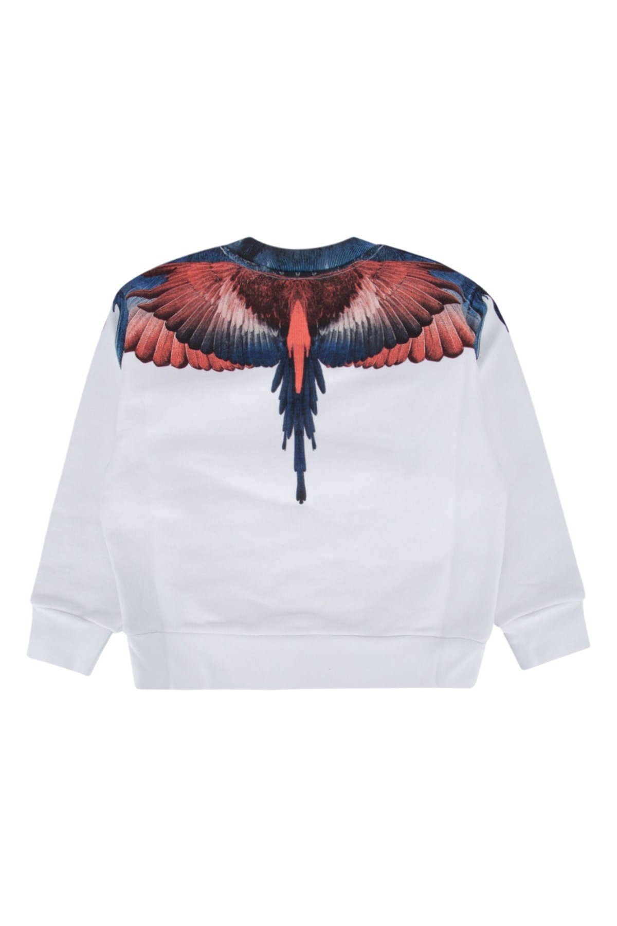 Marcelo Burlon Kids Wing-Print Cotton Sweatshirt — White, view 2