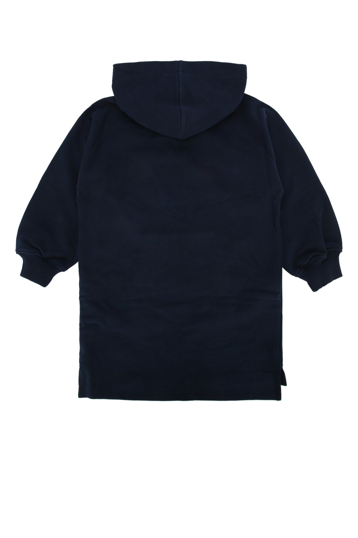 Chloe Kids Logo-Embroidered Hoodie Dress — Navy, view 2