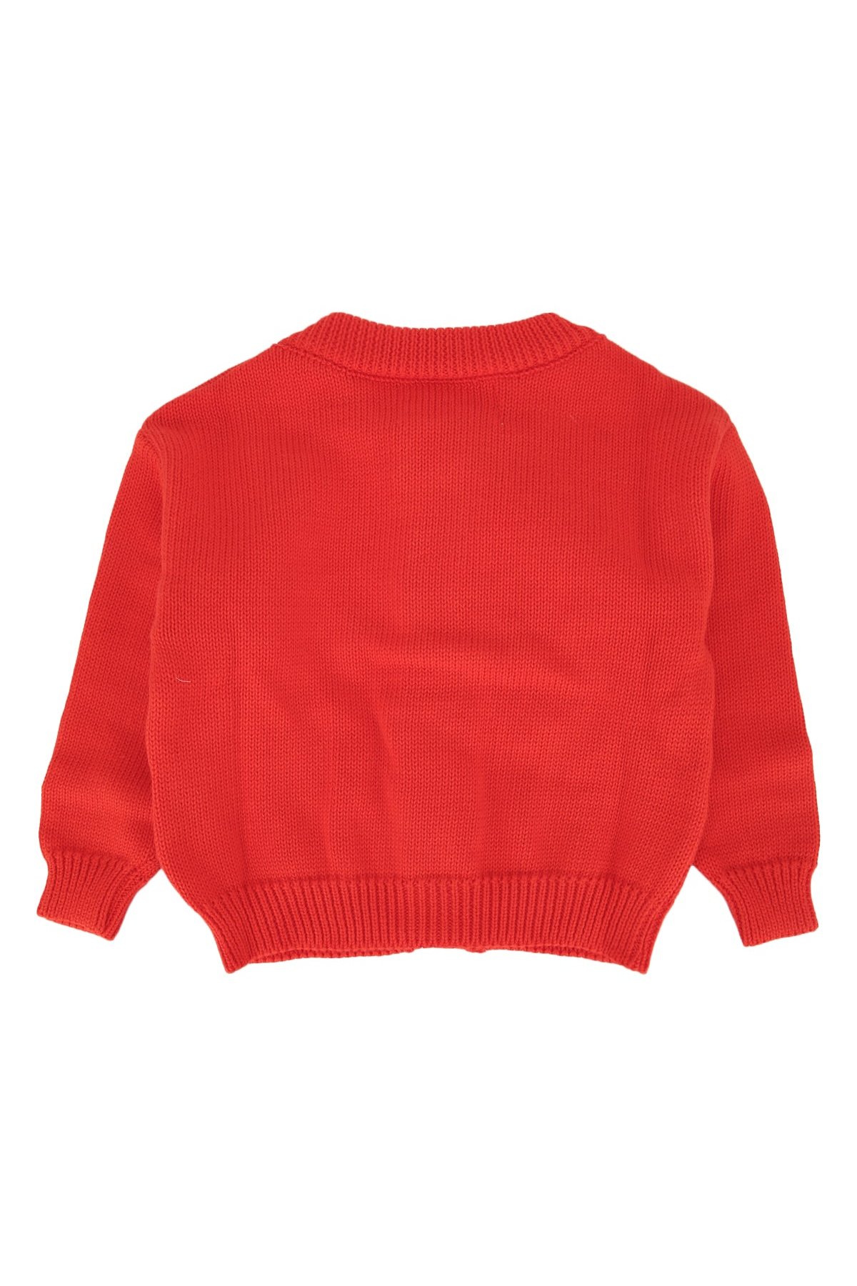 Bobo Choses Daisy Cardigan — Red, view 2