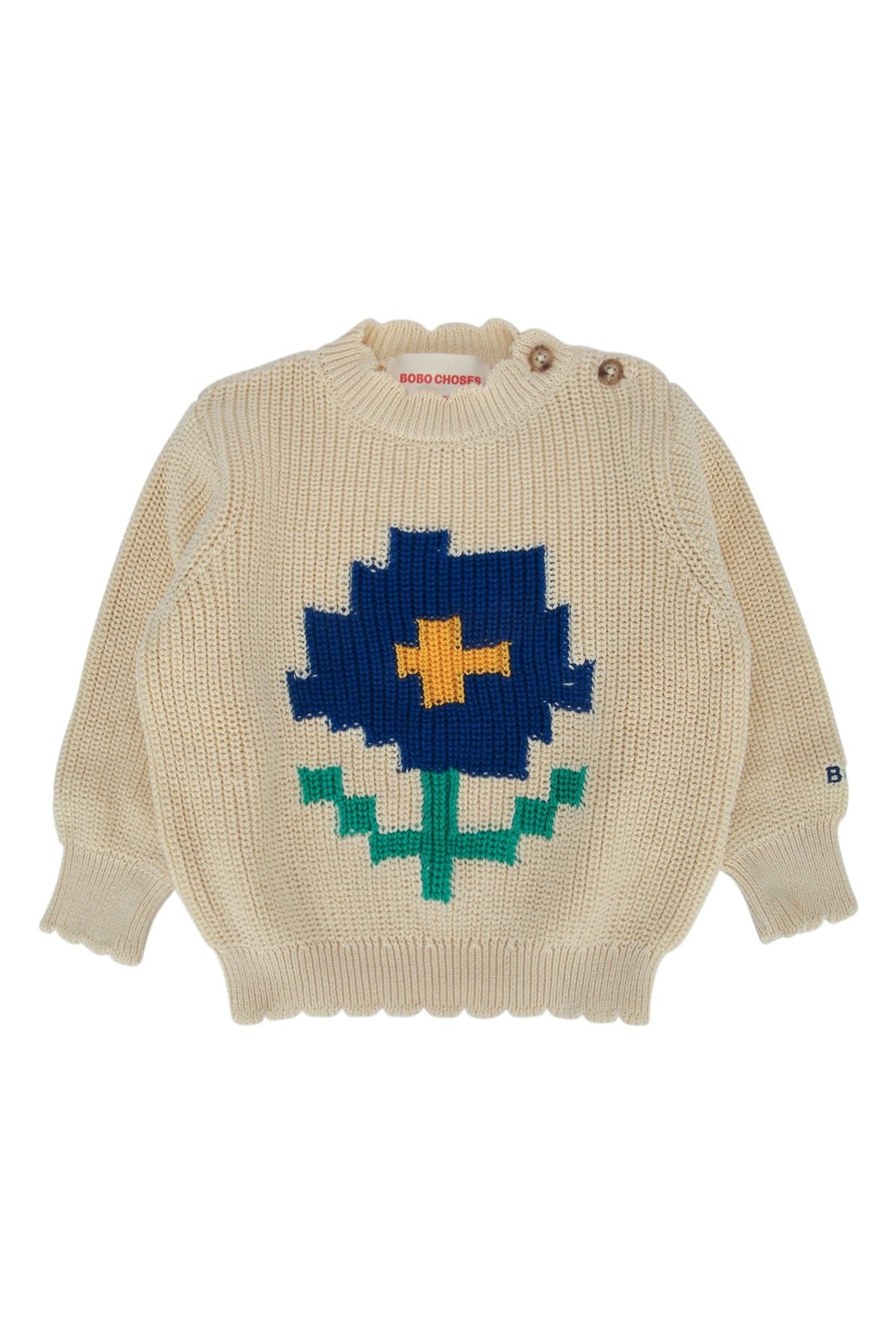 Bobo Choses Daisy Sweater — Beige by Bobo Choses