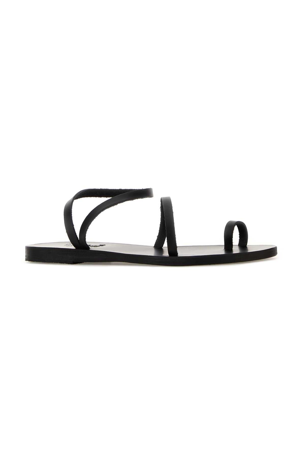 Ancient Greek Apli Eleftheria Sandals — Black, view 2