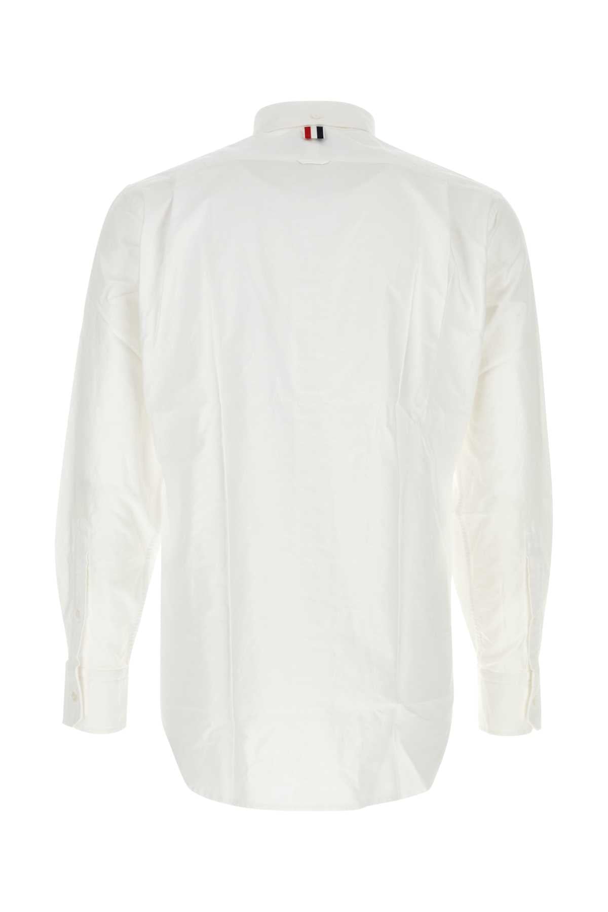 Thom Browne Cotton Oxford Shirt — White, view 2