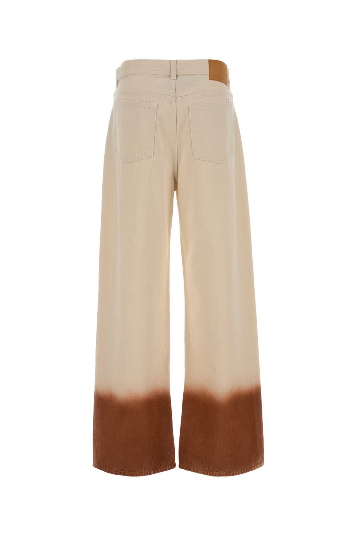 Alanui Shades Jeans — Beige, view 2