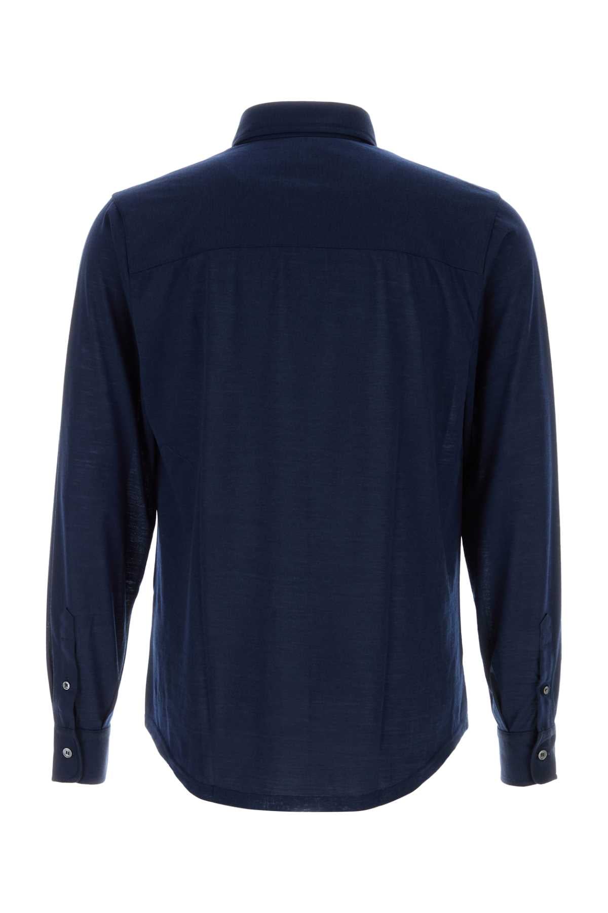 Fedeli Thomas Shirt — Navy, view 2