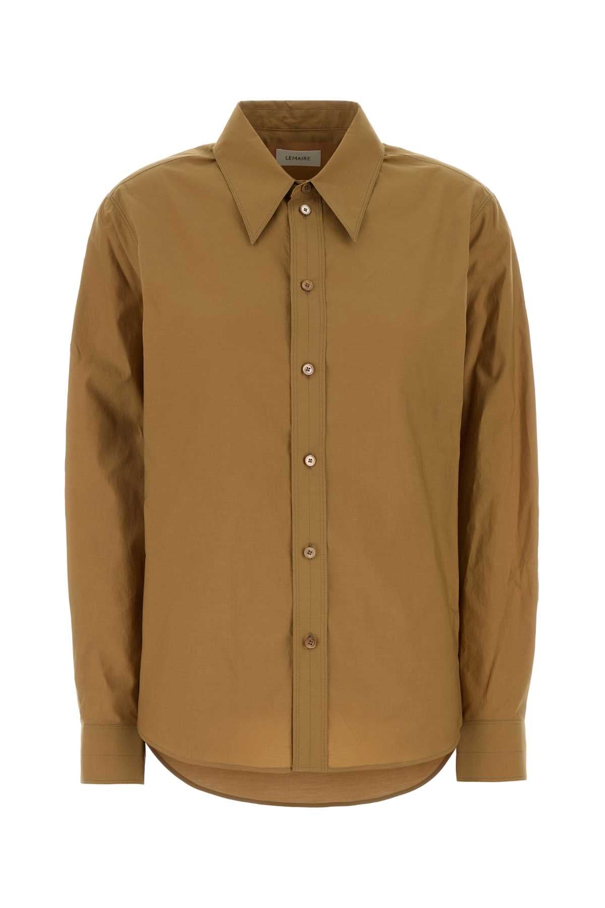 Lemaire Pointed Collar Shirt — Camel by Lemaire