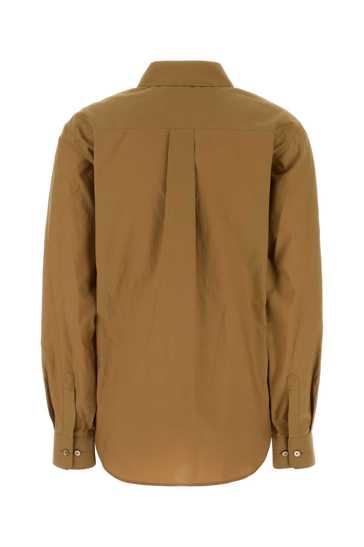 Lemaire Pointed Collar Shirt — Camel, view 2