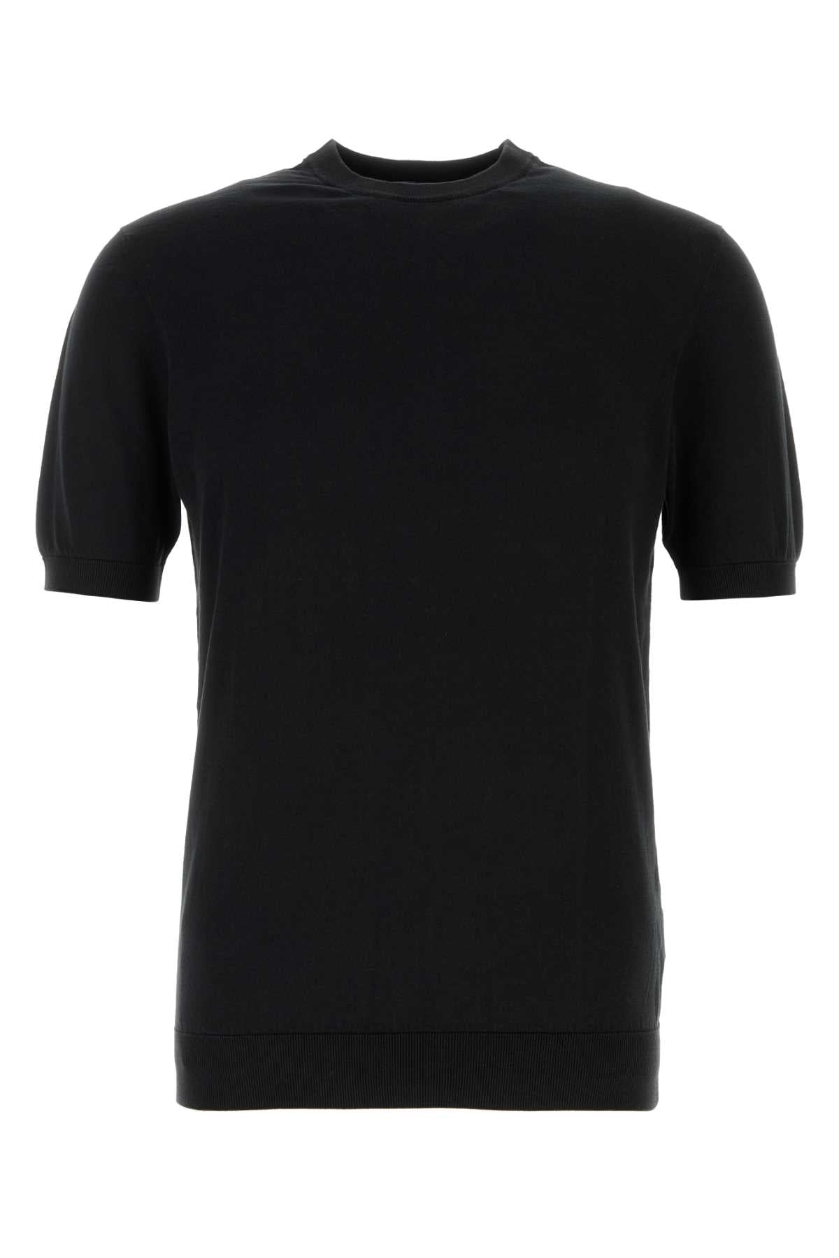 Fedeli 100% Cotton Sweater — Black by Fedeli