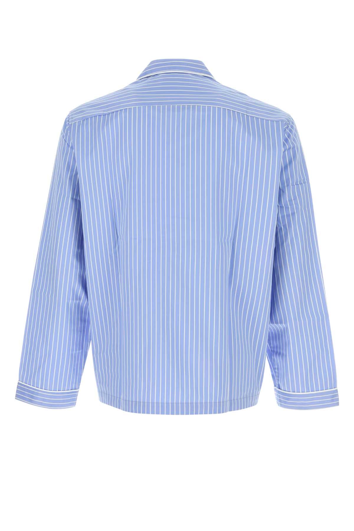Tekla Pyjamas Shirt — Blue, view 2