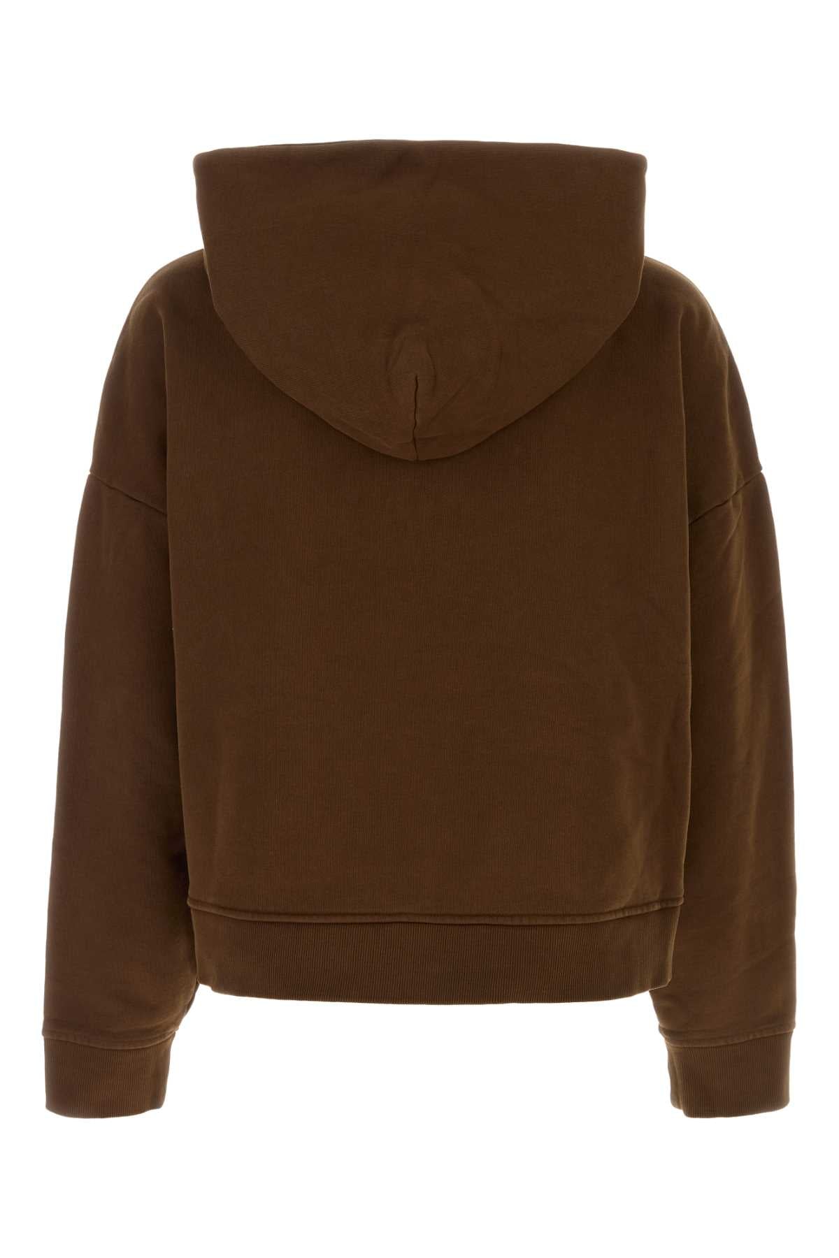 Entire Studios Hood Sweatshirt — Brown, view 2