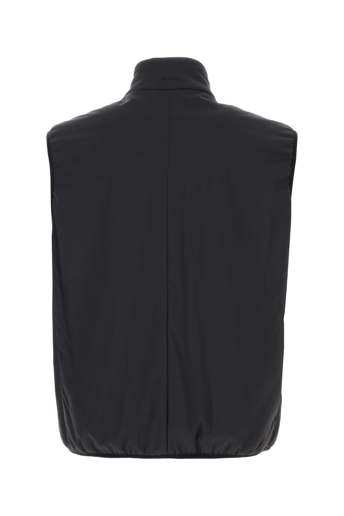 Herno Laminar Quilted Nylon Vest — Black, view 2