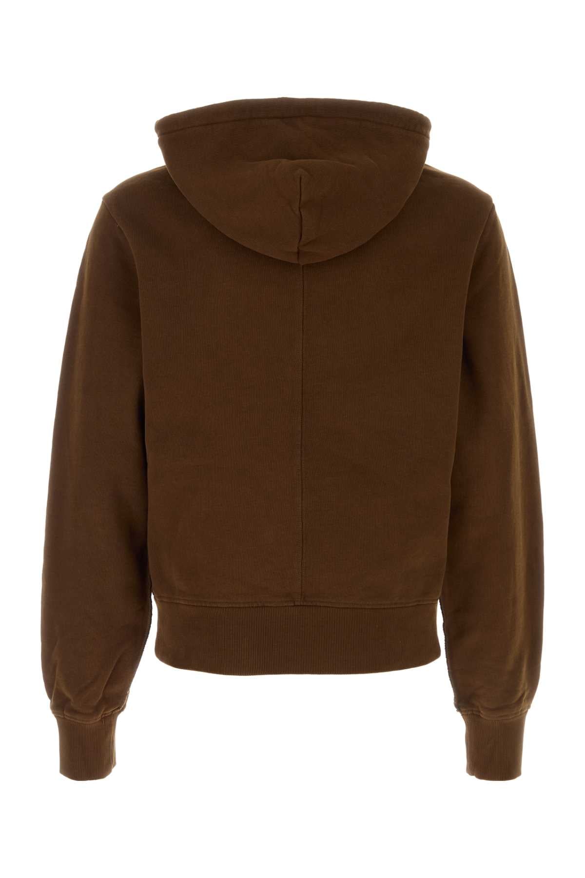 Entire Studios Hood Sweatshirt — Brown, view 2