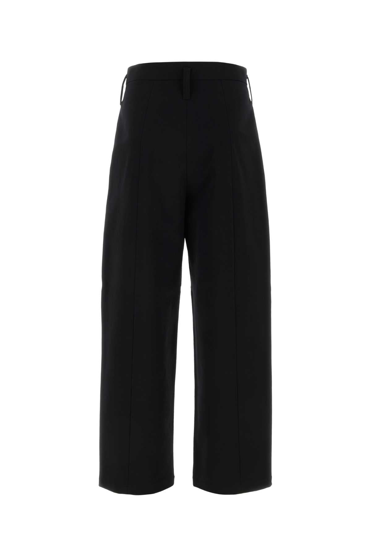 Philosophy Di Lorenzo Serafini Stretch Cotton Wide-Leg Trouser — Black, view 2