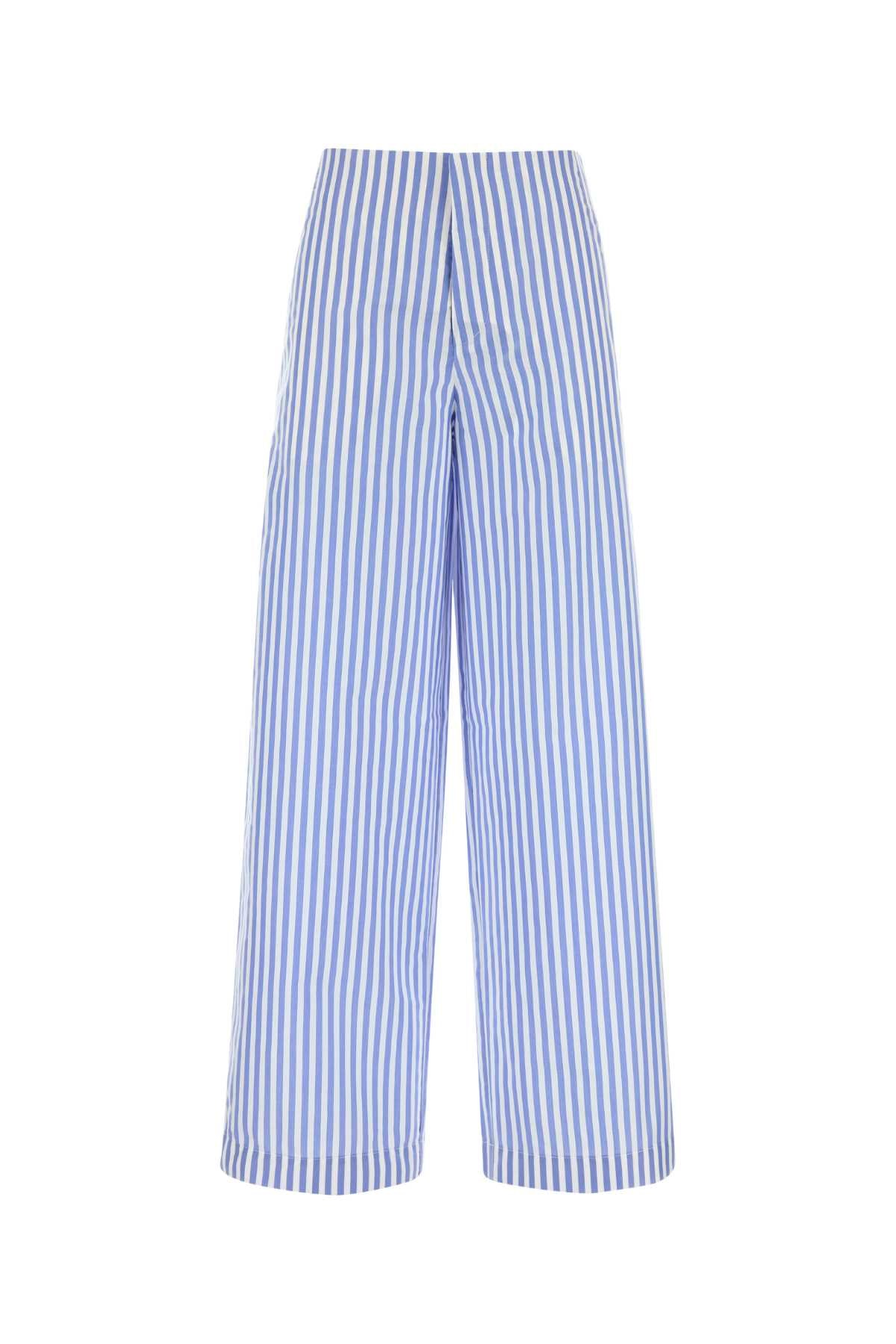 Philosophy Di Lorenzo Serafini Striped Poplin Trousers — Blue by Philosophy Di Lorenzo Serafini