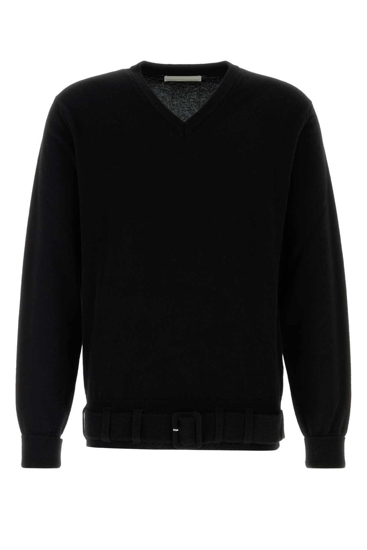 Random Identities Belted Sweater — Black by Random Identities