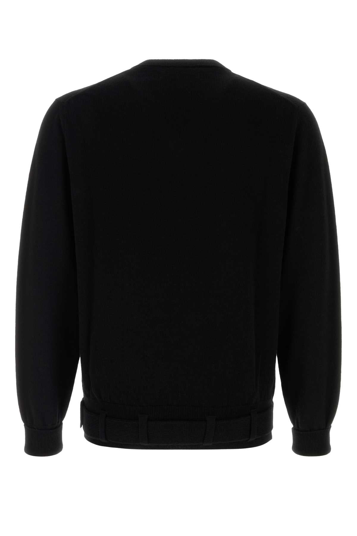 Random Identities Belted Sweater — Black, view 2