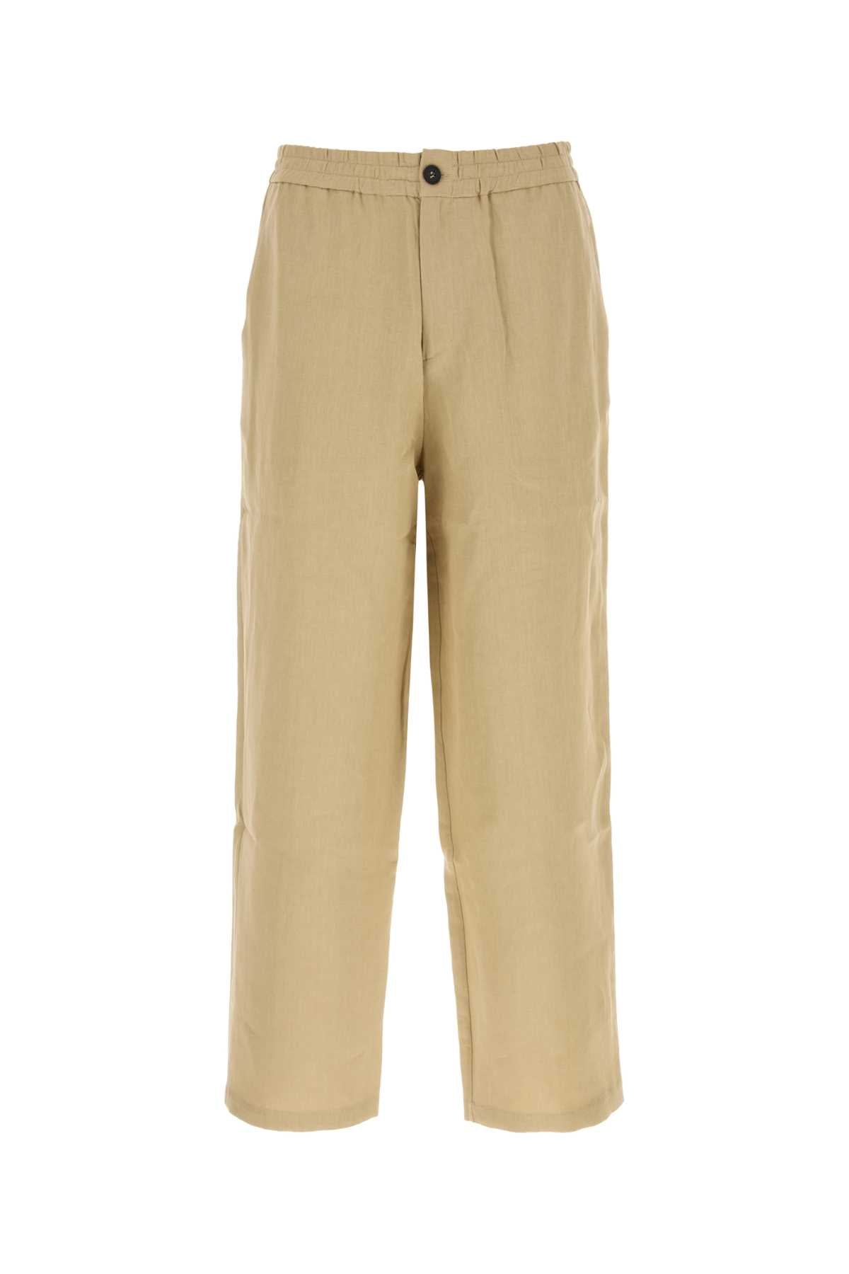 Le Kasha Organic Linen Trousers — Beige by Le Kasha