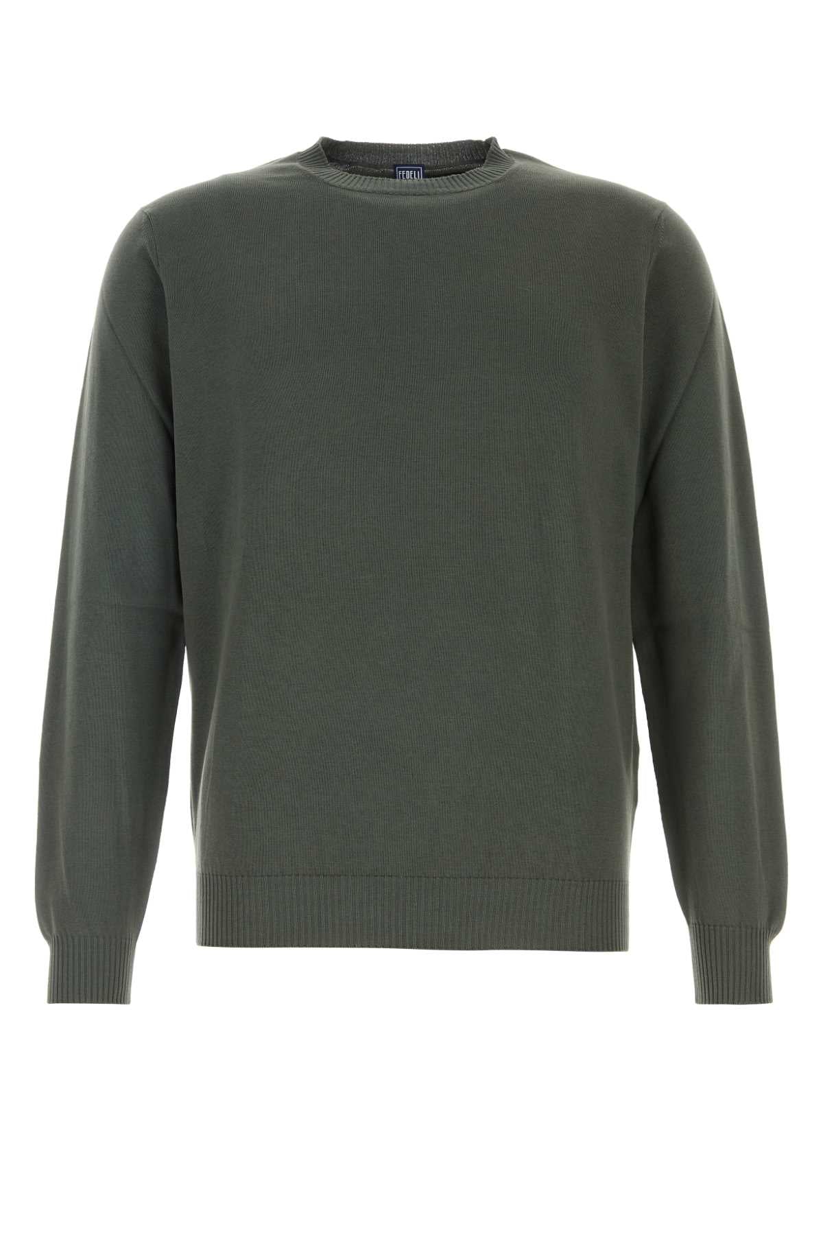 Fedeli Girocollo Sweater — Green by Fedeli