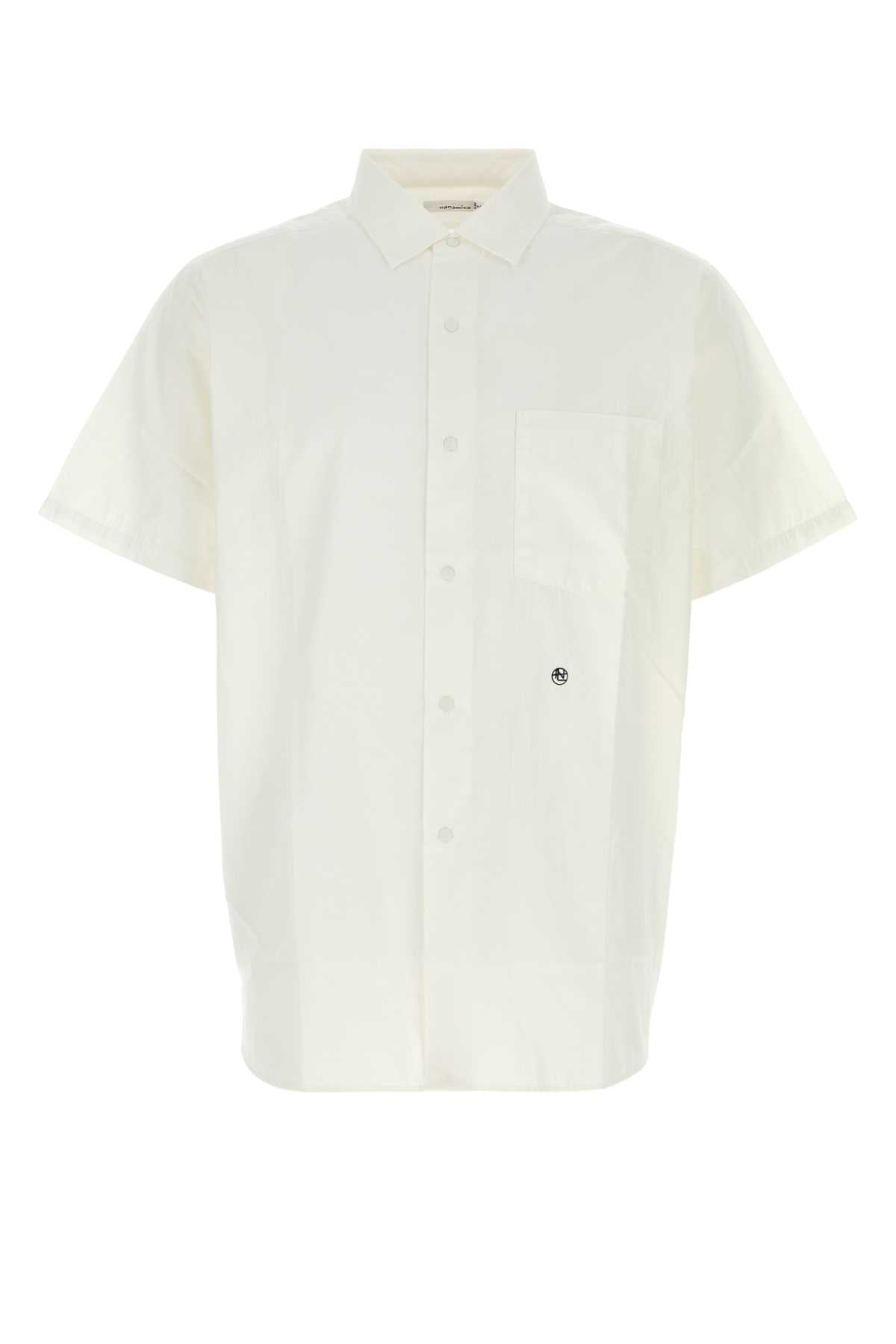 Nanamica Cotton Blend Oversize Shirt — White by Nanamica