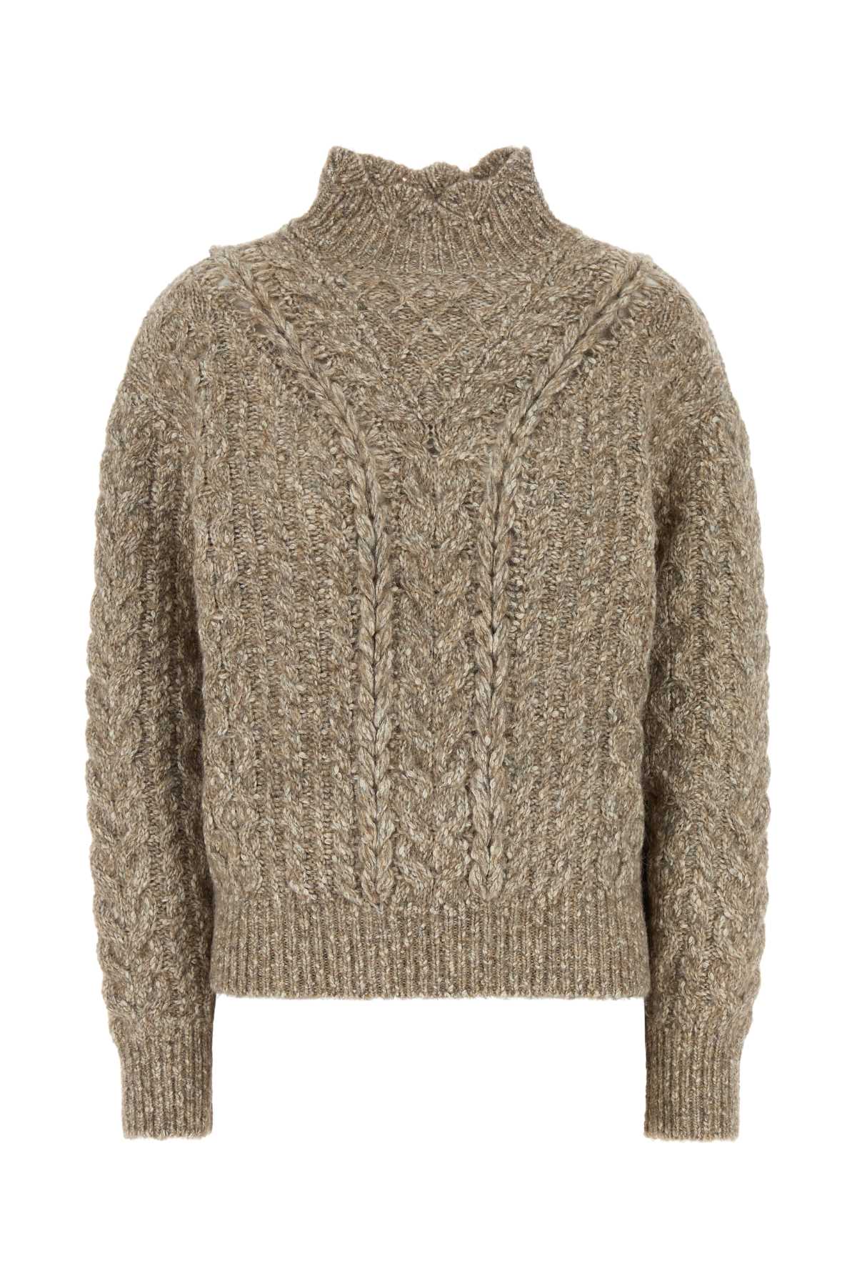 Isabel Marant Etoile Cable-Knit Cotton Blend Sweater — Taupe by Isabel Marant Etoile