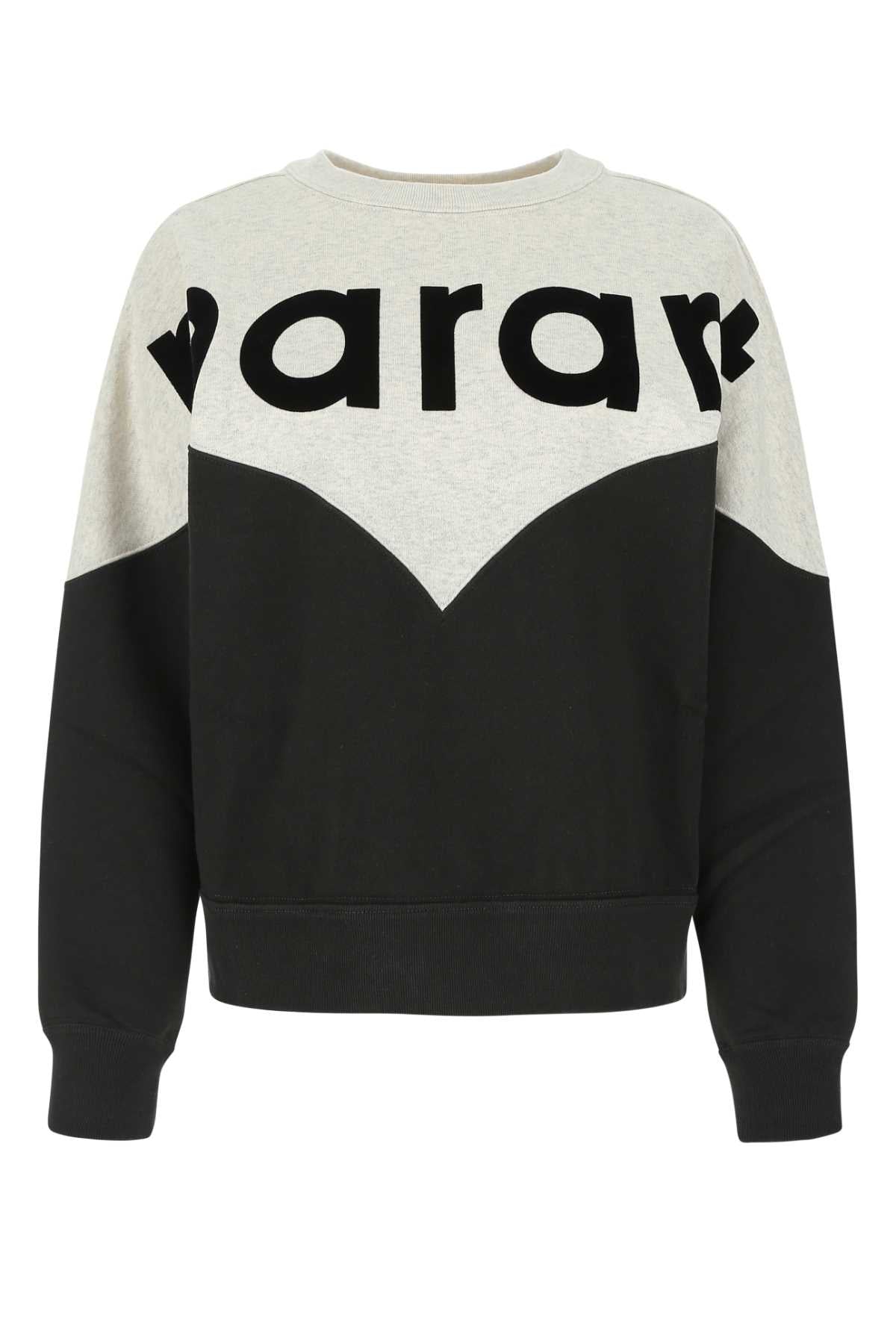 Isabel Marant Etoile Two-Tone Cotton Blend Sweatshirt — Black by Isabel Marant Etoile