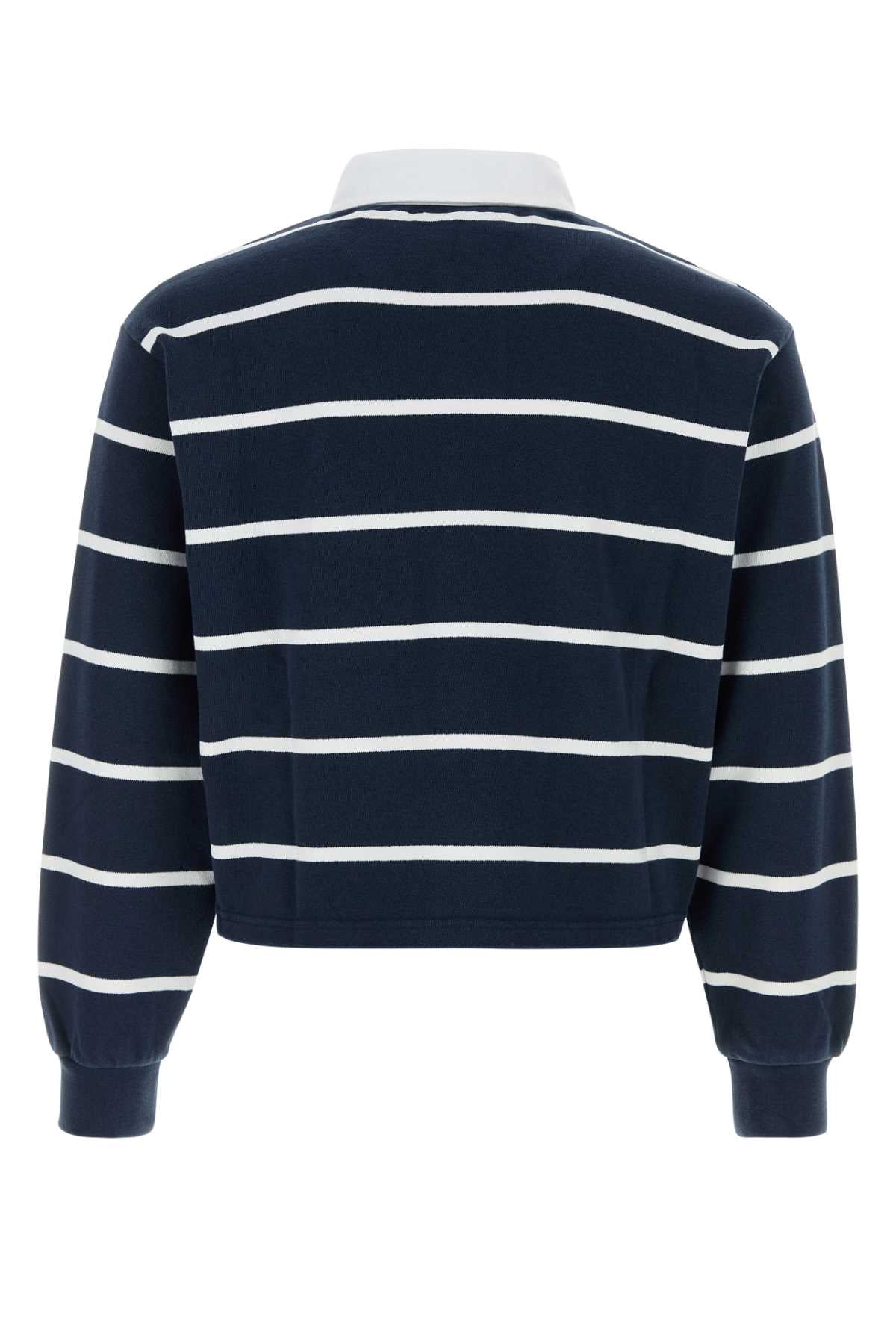 Sporty & Rich Logo Polo Shirt — Navy, view 2