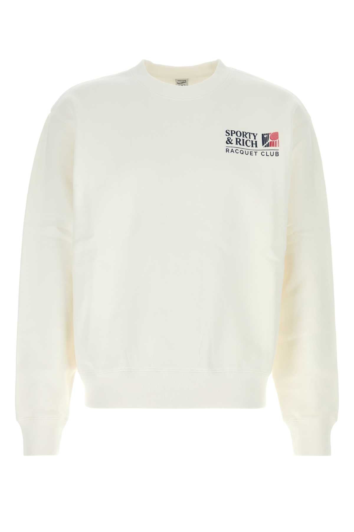 Sporty & Rich Crewneck Sweatshirt — White by Sporty & Rich