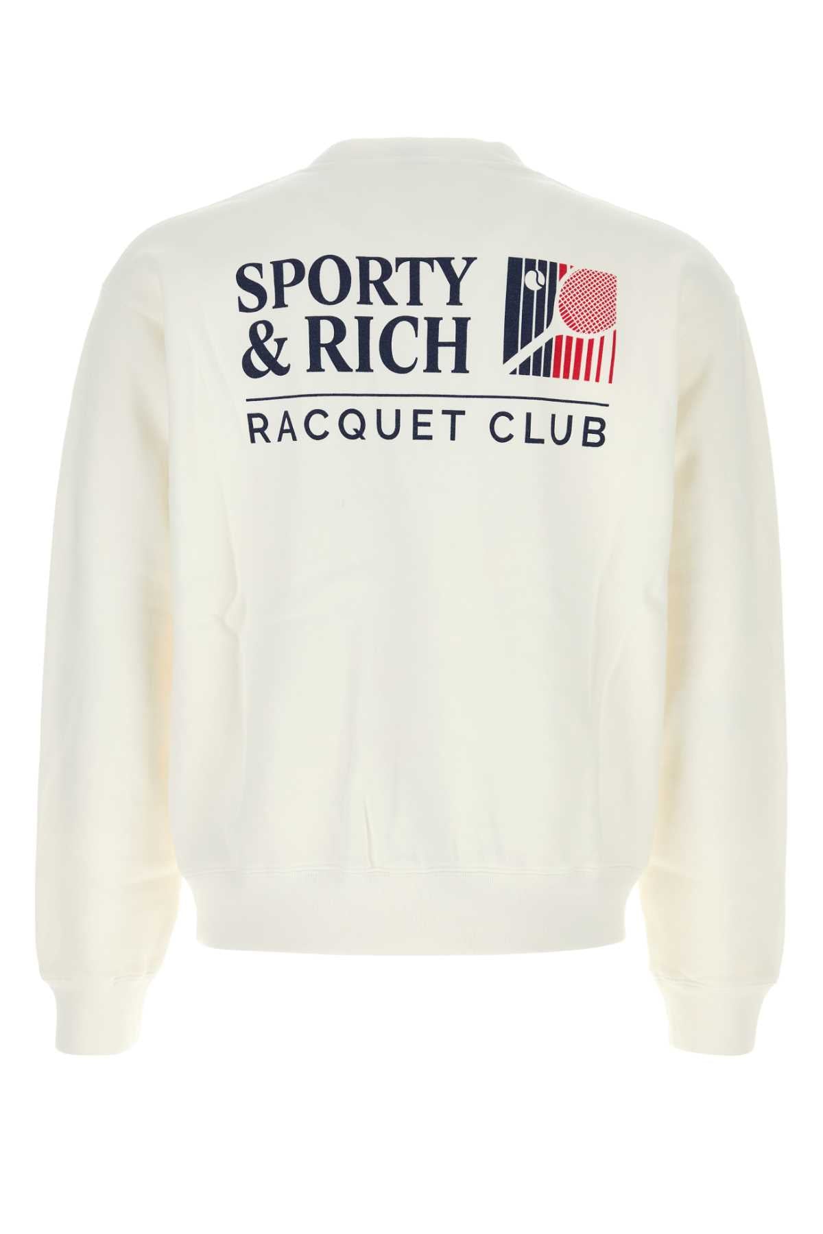Sporty & Rich Crewneck Sweatshirt — White, view 2
