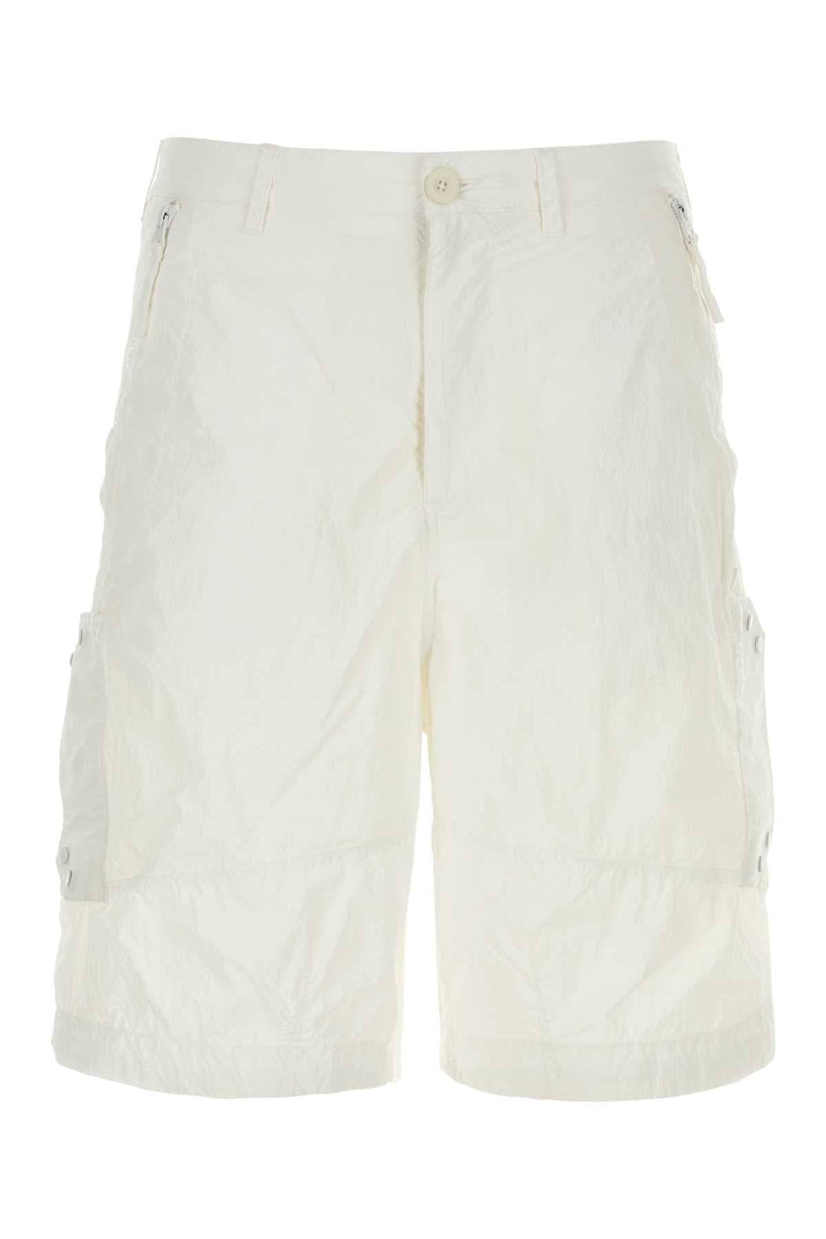 Ten C Nylon Bermuda Shorts — White by Ten C