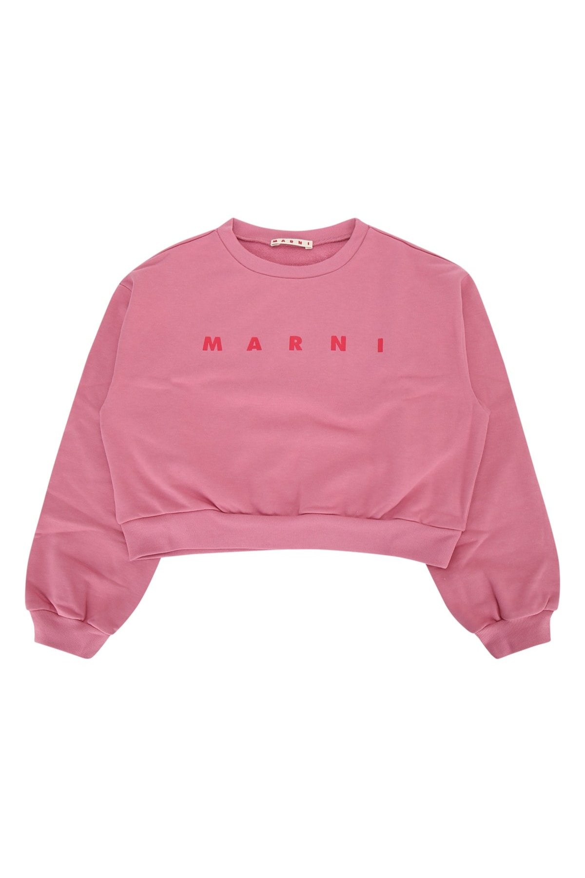 Marni Kids Logo-Embroidered Cotton Sweatshirt — Pink by Marni Kids