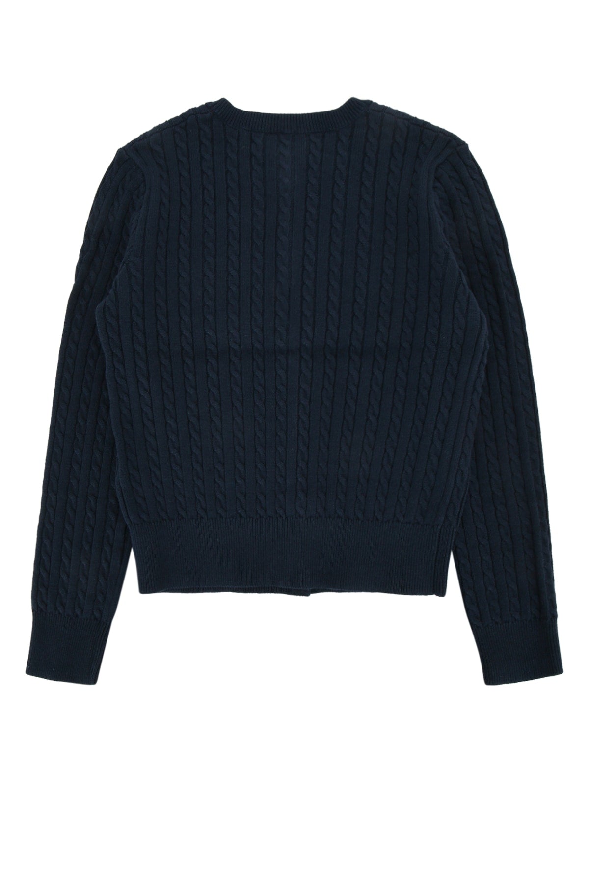 Polo Ralph Lauren Jr Cable-Knit Cotton Cardigan — Navy, view 2