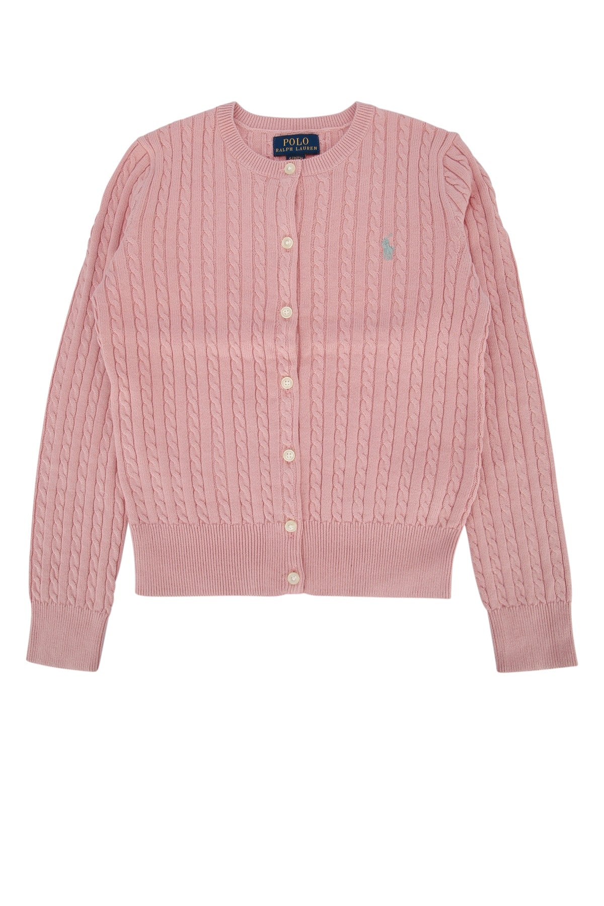 Polo Ralph Lauren Jr Cable-Knit Cardigan — Pink by Polo Ralph Lauren Jr