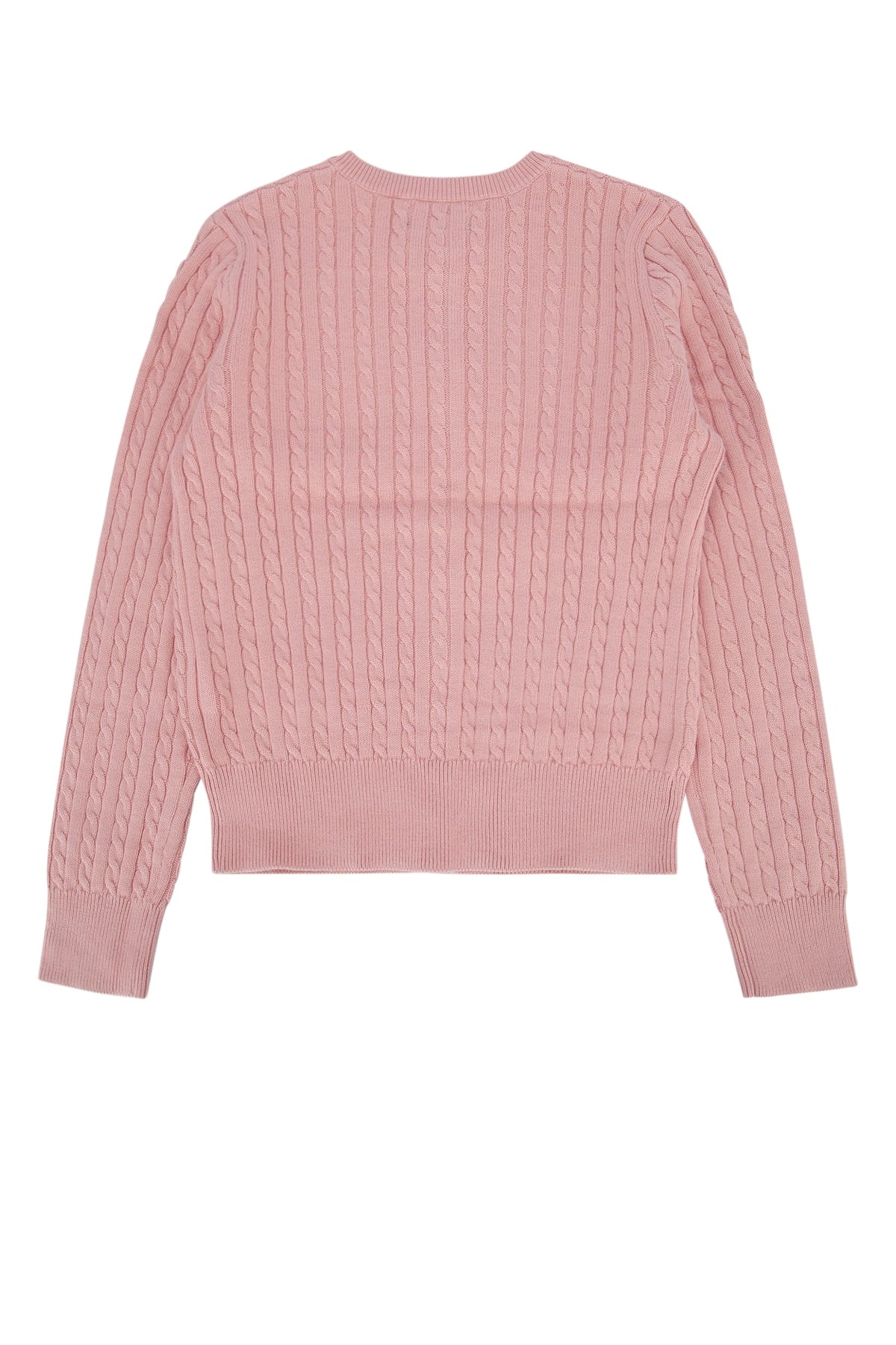 Polo Ralph Lauren Jr Cable-Knit Cardigan — Pink, view 2